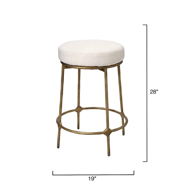 With its hand-forged iron base and softly upholstered seat, this stool brings timeless elegance and comfort to any kitchen...