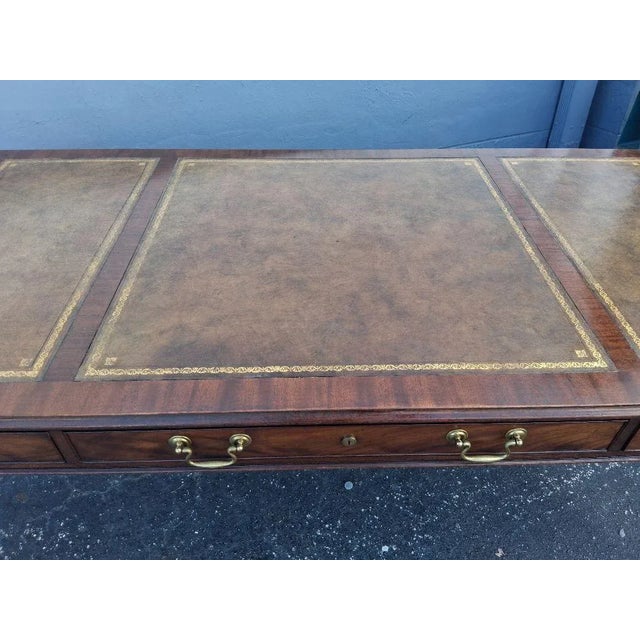 Wood 1940's Traditional Style Executive Writing Desk by Baker Furniture Company "Collectors Edition" For Sale - Image 7 of 17