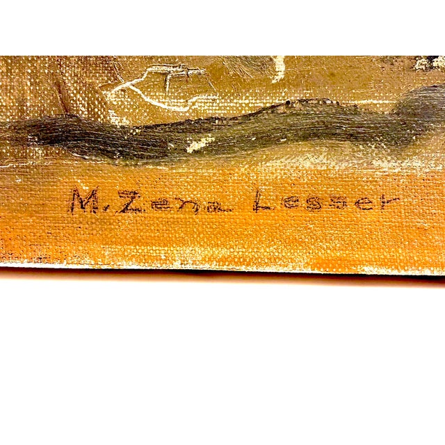 Abstract Still Life, "Bottles" , Oil on Canvas by M. Zena Lesser For Sale In Boston - Image 6 of 7