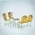 Green Hand-Painted Children's Garden Seating Set, India, 1980s, Set of 5 For Sale - Image 8 of 18