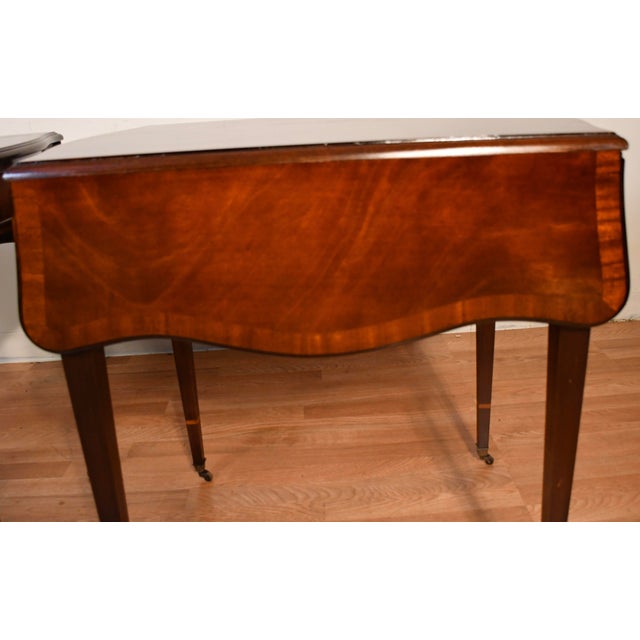 1930s Pair John Stuart English Regency Mahogany Pembroke Side / End Tables For Sale - Image 14 of 18