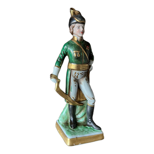 Vintage Hand-Painted Capodimonte Porcelain Figurine of a Napoleonic Soldier