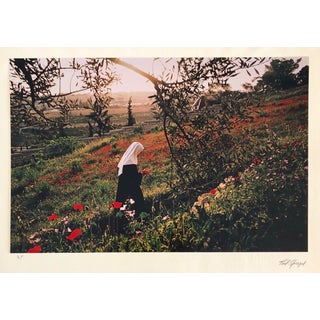 Ted Spiegel, Vintage Color Photograph Nun, Mount Olives, Jerusalem Museum Ted Spiegel Photo, 1973 For Sale