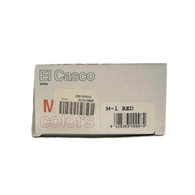 Traditional El Casco Shiny Chrome & Red Desk Stapler Small M-1 Made in Spain For Sale - Image 3 of 3