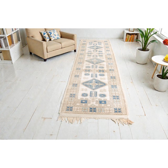 Mid 20th Century Oushak Anatolian Kitchen Decor Runner Rug For Sale - Image 11 of 12