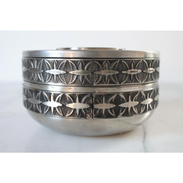 Metal Mid-Century Arthur Salm Swedish Stainless Steel Ashtray For Sale - Image 7 of 9