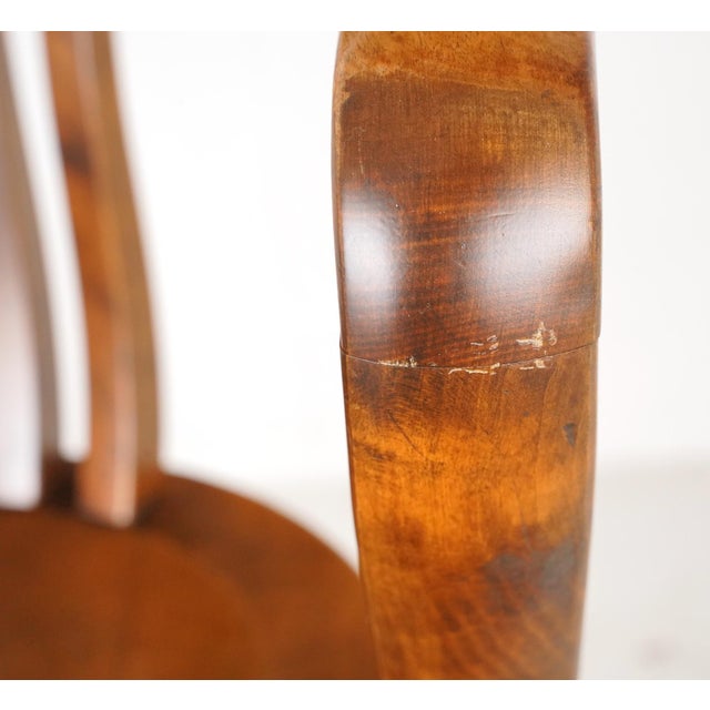 Vintage Wooden Bank of England Style Office Chair For Sale - Image 6 of 15