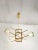 Modular chandelier 4 lamps by contain. Dimensions: d 85 x w 85 x h 29.5 cm (custom length). Materials: brass structure,...