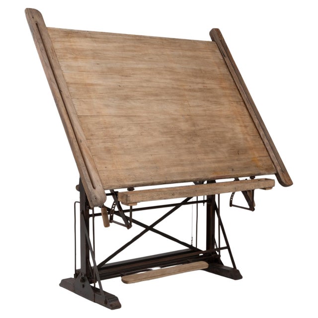 20th Century Belgian Industrial Drawing Table For Sale - Image 15 of 18