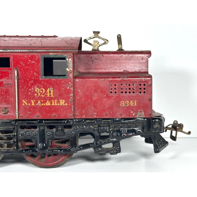 Prewar Ives Wide Gauge 3241 Maroon Electric Locomotive c. 1922 For Sale - Image 4 of 10