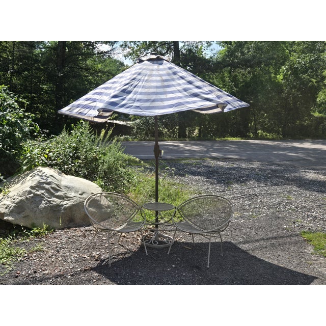 Mid 20th Century Mid 20th Century Salterini Radar Chairs With Table and Umbrella and Base, Attributed For Sale - Image 5 of 14