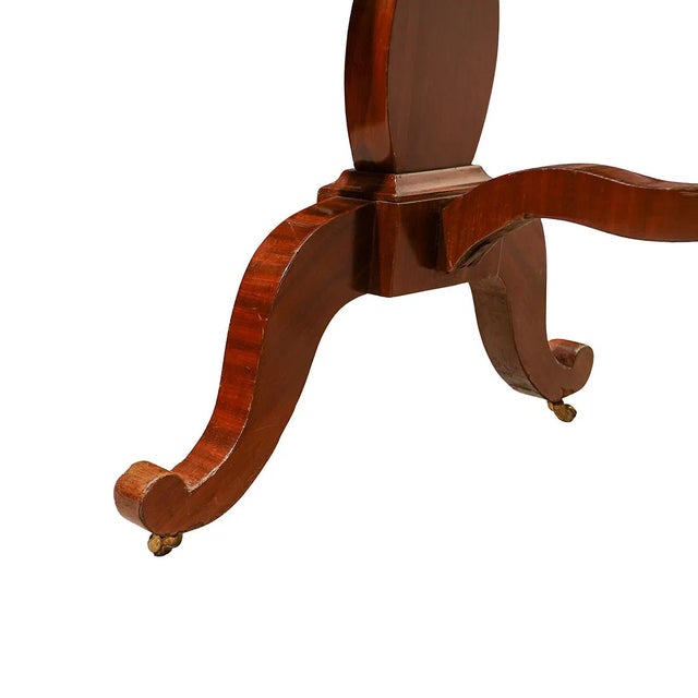 Biedermeier Antique Mahogany Biedermeier Drop Leaf or Sofa Table, Smal Desk. For Sale - Image 3 of 7