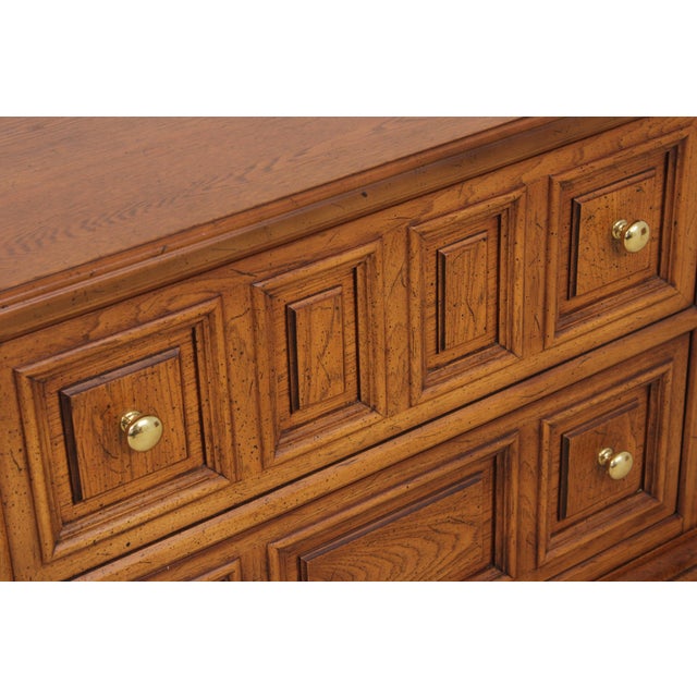 Pair of Henredon Custom Folio 2 Oak Nightstand Chests For Sale - Image 13 of 16