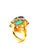 Bochic "Orient" Vintage Blue Topaz, Sapphire & Diamonds Ring S18K Gold & Silver For Sale - Image 14 of 18