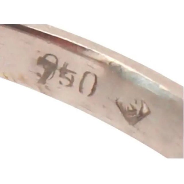 Metal Vintage H. Stern 18k Gold Emerald Cut Aquamarine Diamond Cocktail Ring For Sale - Image 7 of 9