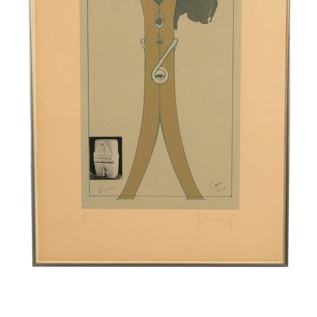 Pop Art Silk Screen Print and Collage "Clothespin Brancusi's Kiss" Philadelphia by Claes Oldenburg, 1972 For Sale - Image 4 of 13