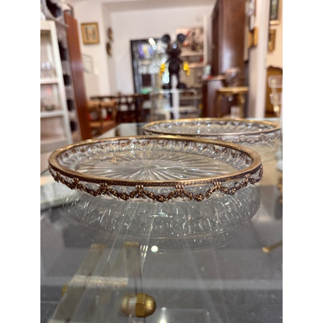 Late 19th Century Cut Crystal Dishes with 800 Sterling Silver Mounts, Germany, Set of 2 For Sale - Image 4 of 14