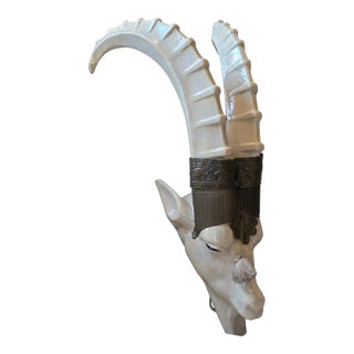 1930s Art Deco Wall Lamp Glazed Ceramics - Capricorn For Sale