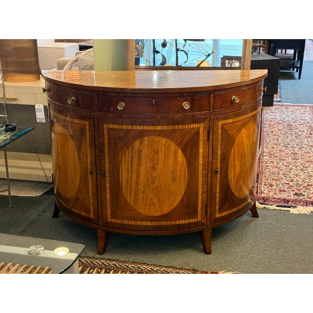 Traditional Burton Ching Georgian Demi-Lune Commode For Sale - Image 3 of 12