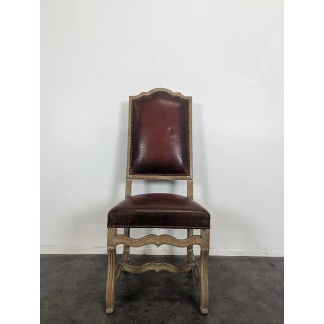 Spanish Renaissance Style Chairs in Limed Oak, Set of 6 For Sale - Image 4 of 9