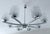 Mid-Century Modern Large Glass and Chrome Pendant Light from Kaiser-Leuchten, 1970s For Sale - Image 3 of 17