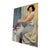 An original vintage oil painting depicting a seated woman in a relaxed pose, dressed in a white sleeveless blouse, light...