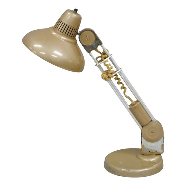 Mid 20th Century Vintage Industrial Modern Amplex Swivelite Telescoping Trombolite Desk Lamp For Sale