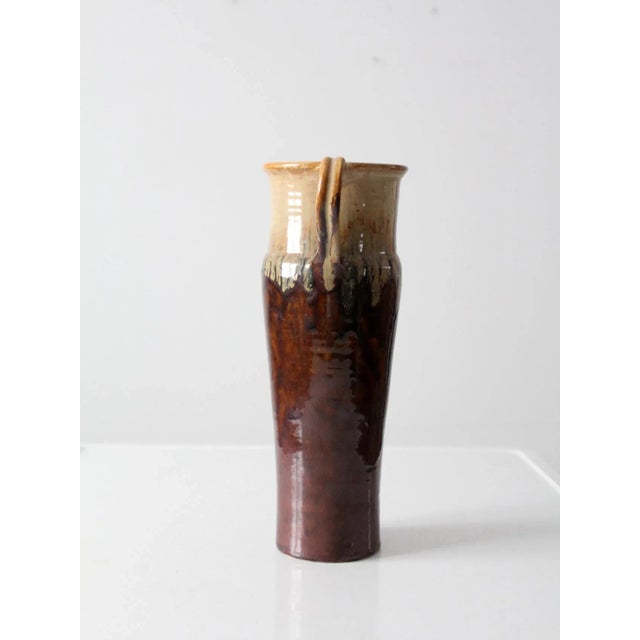 Contemporary Vintage Studio Pottery Vase For Sale - Image 3 of 12