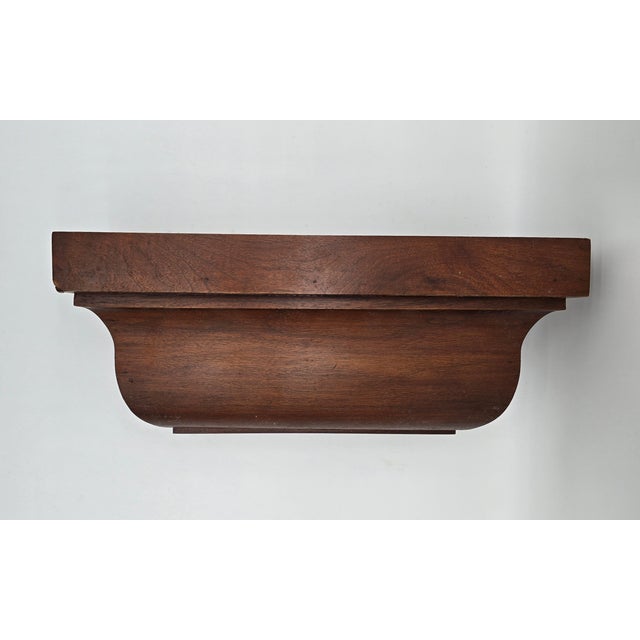 Antique Vintage Solid Wood Floating Wall Shelf For Sale - Image 9 of 14