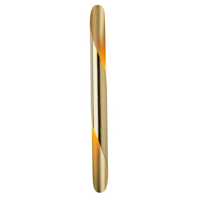 Gold Oblong Ruban Wall Lamp by Jennifer Midoz For Sale - Image 8 of 8