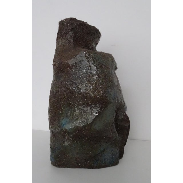 Abstract Belgian Ceramic Sculpture of Mother with Child by Paul De Bruyne, 1960s For Sale - Image 11 of 18