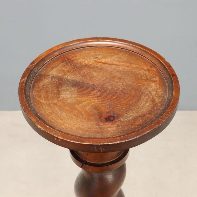 Antique Italian Walnut Plant Stand, 1890s For Sale - Image 4 of 9