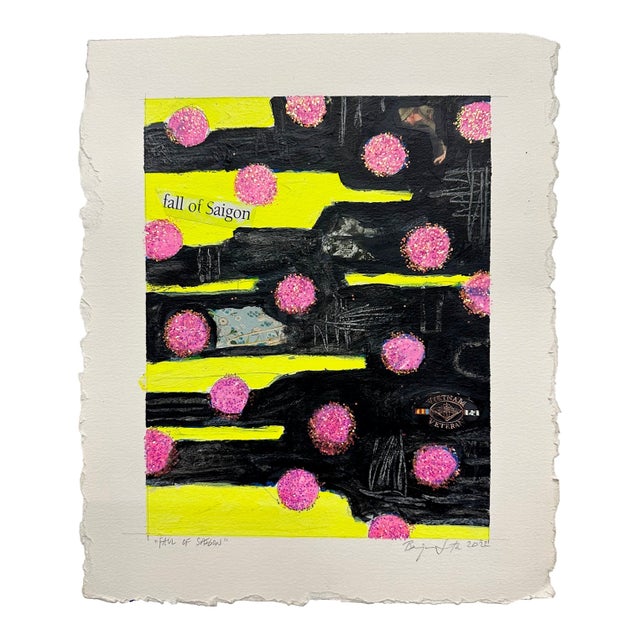 Fall of Saigon, Original Painting by Ben Junta For Sale