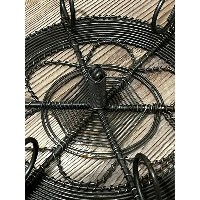 Mid-Century Modern Vintage Metal Wire Cooling Rack For Sale - Image 3 of 6