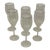Vintage 1980’s Mikasa Arctic Lights Crystal Water Goblets Set of Six For Sale