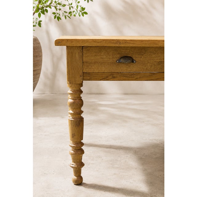 Large Oak Tailor's Table with Drawers, France, 1930 For Sale - Image 10 of 18