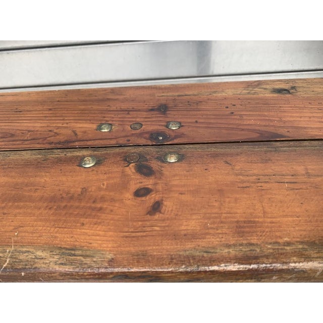 Folding Bench on Metal Legs, 1970s For Sale - Image 10 of 18