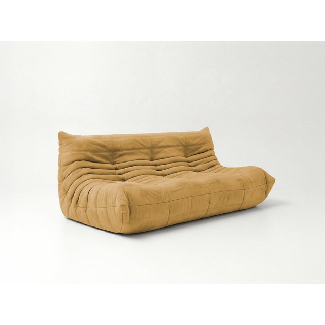 Togo Sofa in Curry Microfiber by Michel Ducaroy for Ligne Roset, Set of 5 For Sale - Image 4 of 13