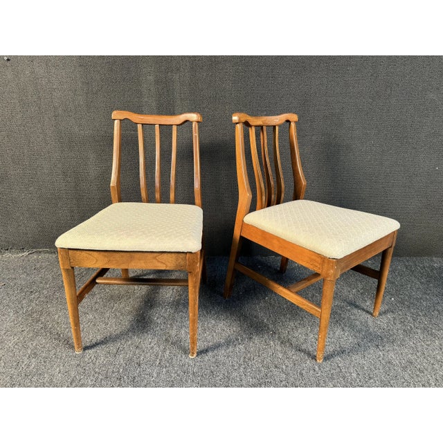 Mid 20th Century Walnut Sculptural Dining Set by Blowing Rock - Set of 6 For Sale - Image 11 of 12