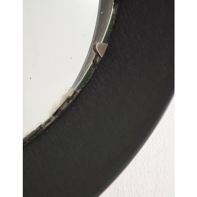 Black Mid-Century Ebanil Wall Mirror by Gino Colombini for Kartell, Milan, Italy, 1960s For Sale - Image 8 of 15