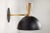 Alvaro Benitez Large 'Lola Ii' Sconces in Black Metal and Brass - a Pair For Sale - Image 9 of 13