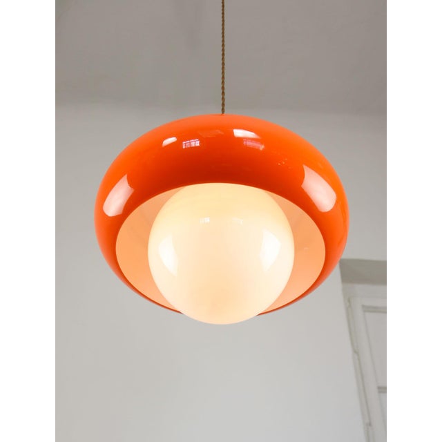 Guzzini Space Age Orange Best Pendant from Guzzini, 1970s For Sale - Image 4 of 17