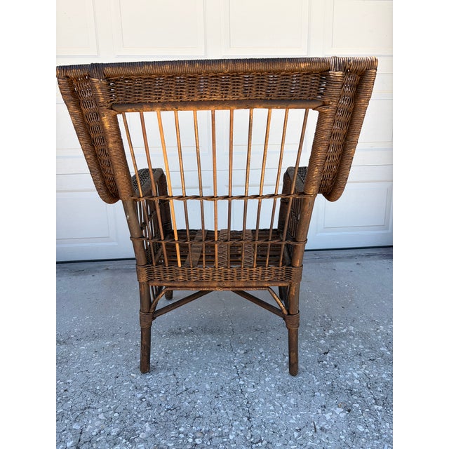 Early 20th Century American Wicker Armchair For Sale - Image 12 of 13