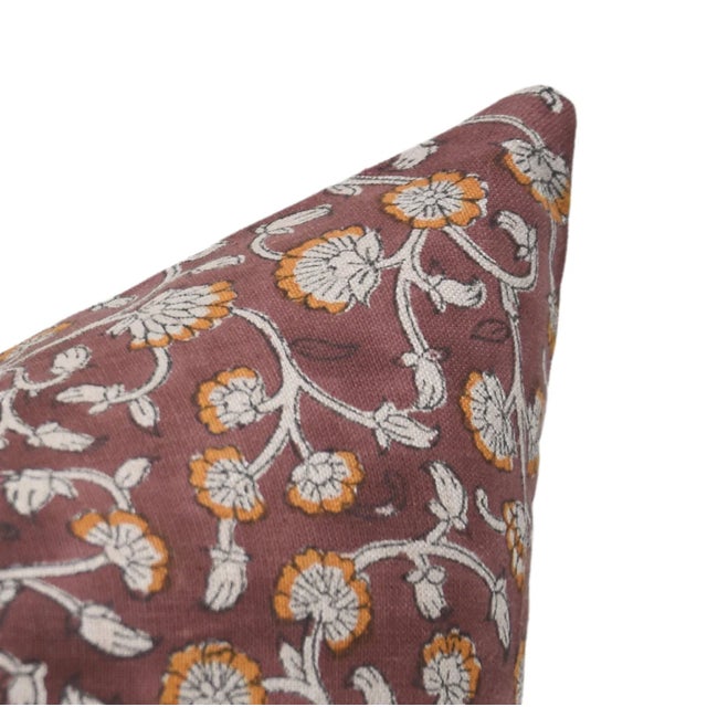 Not Yet Made - Made To Order Fabdivine Handcrafted Block Print Cushion Cover 20x20 Inch Himachal For Sale - Image 5 of 5