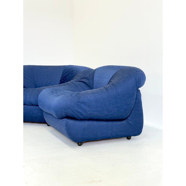 Blue Space Age Blauwe Armchairs by Airborne, 1970s For Sale - Image 8 of 13