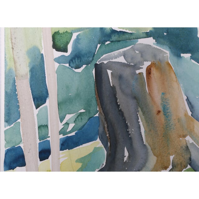 Harold Wallerstein German/American (1924–2007) Wooded Landscape Date: circa 1980 Watercolor on Paper, signed lower right...