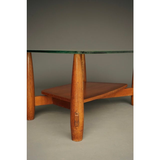 Large Art Deco Coffee Table with Feature Glass Top, 1940s For Sale - Image 10 of 17