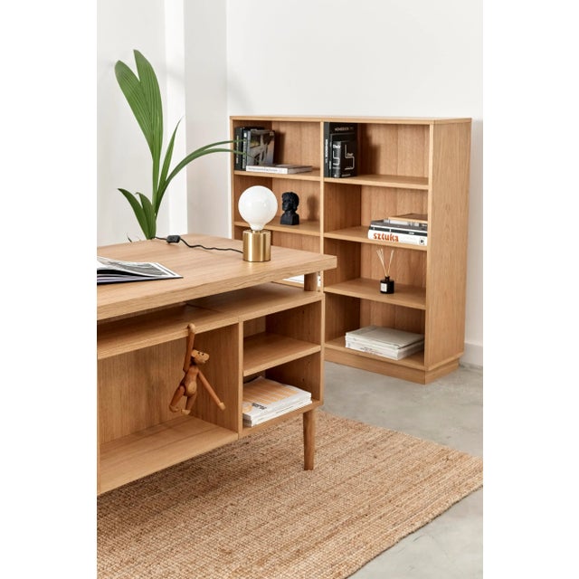 Danish Design Oak Desk For Sale - Image 6 of 8