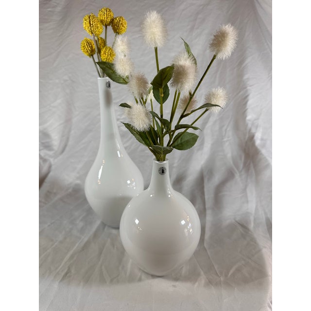 Gorgeous milk, white vase set The perfect accent for any room.