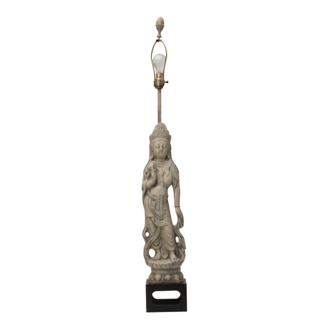 Chapman Hollywood Regency Quanyin Quan Yin Table Lamp For Sale